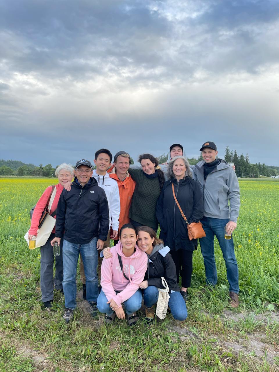 Trevor’s mom Cathy and brother Jesse hanging out with Alyssa’s family in Port Ludlow