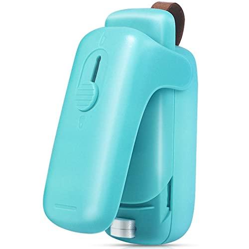 EZCO Bag Sealer Mini, Handheld Bag Heat Vacuum Sealer, 2 in 1 Heat Sealer & Cutter Portable Bag Resealer Machine Food Saver for Plastic Bags Storage Snack Cookies Fresh (Battery Included)