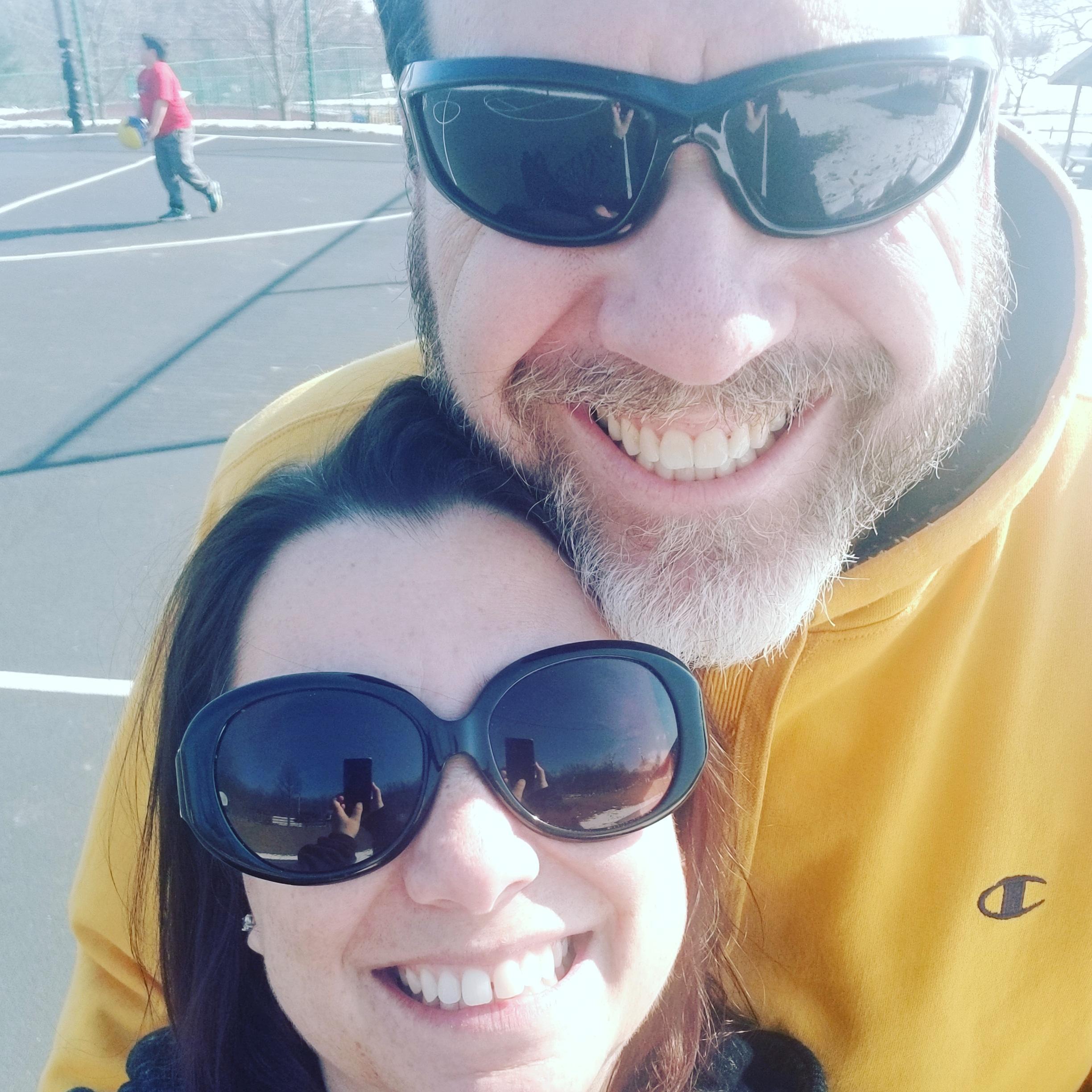 Hanging with the kids at the park