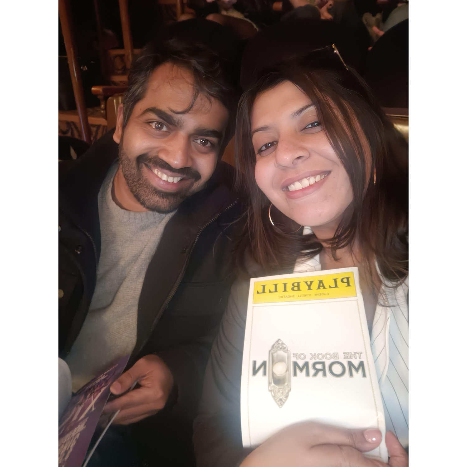 Our first Broadway Show in NYC - Book of Mormon