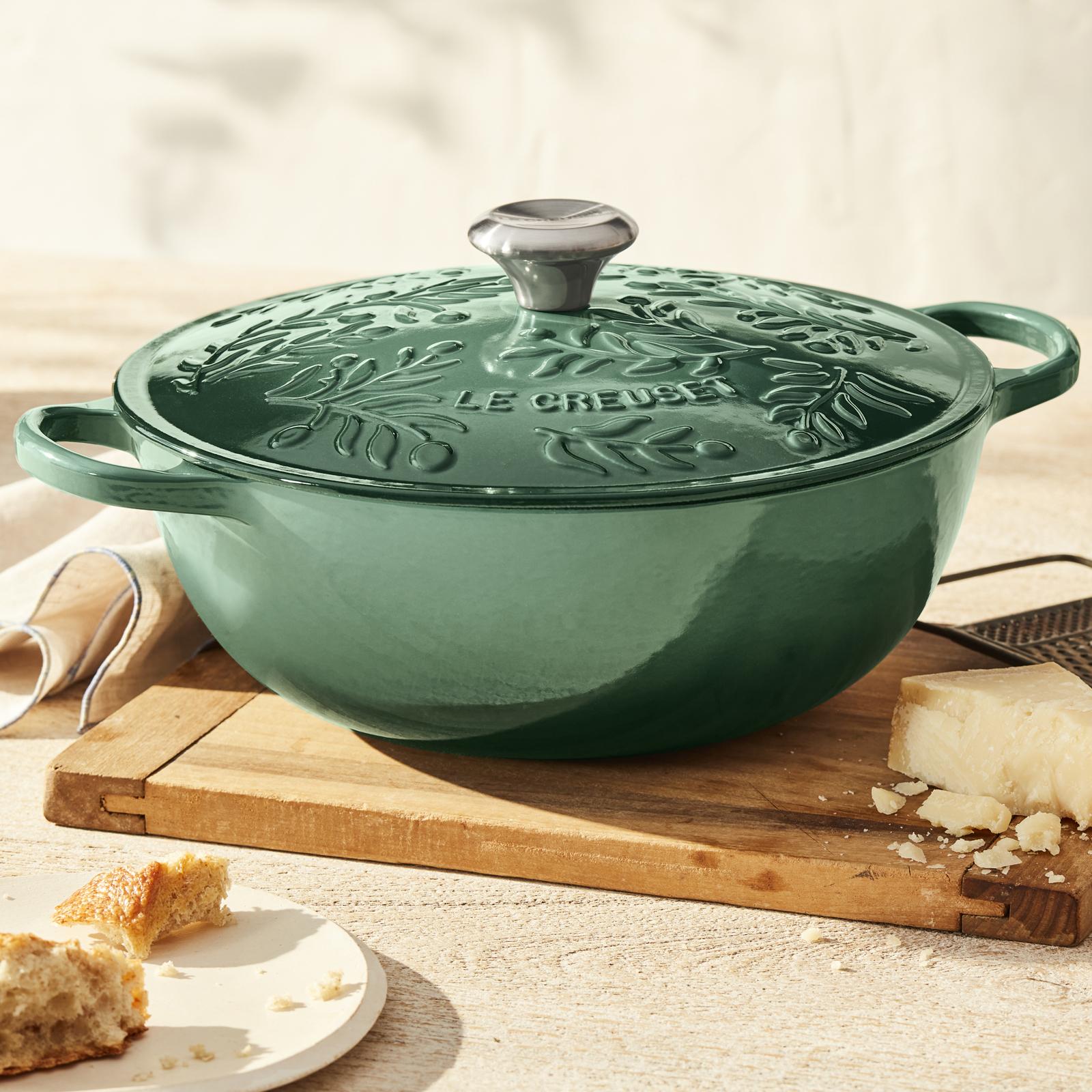 Le Creuset, Signature Soup Pot with Embossed Olive Branch Lid Zola