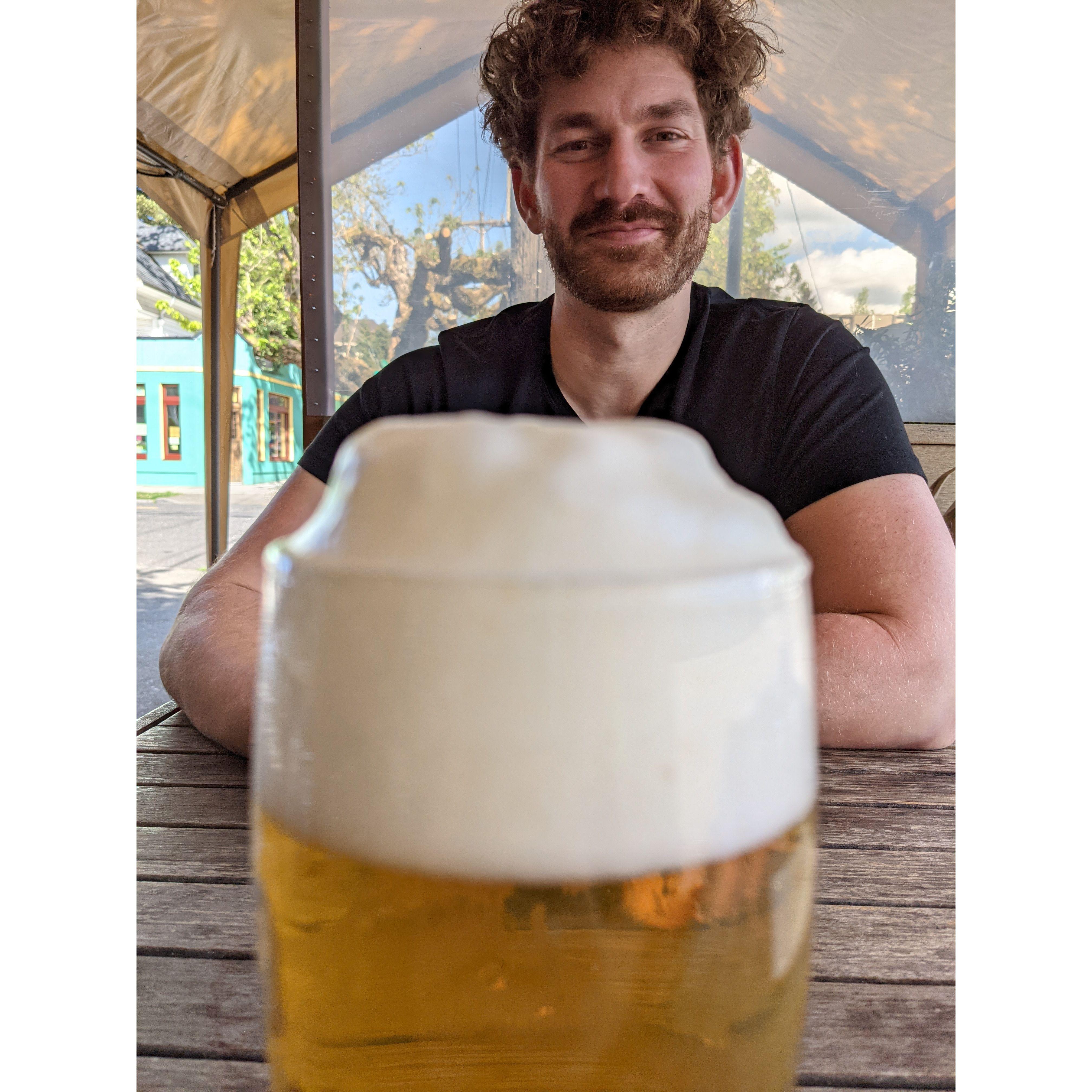 Pandemic hair, pandemic beer.