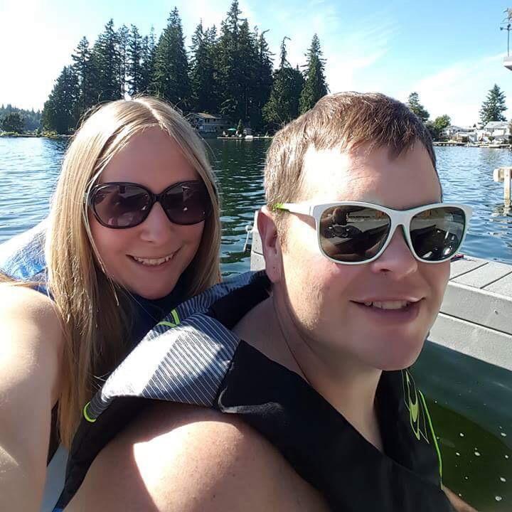 On our jet ski, woohoo!