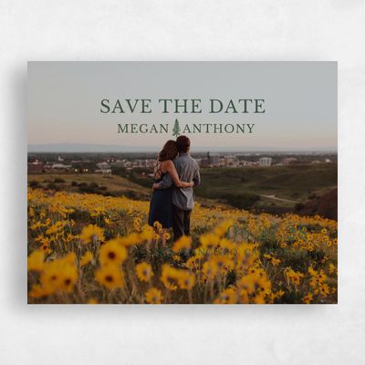 Evergreen Wedding Save the Date - Pinehaven Photo