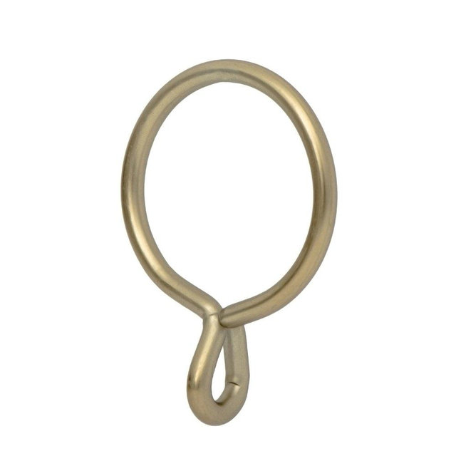 Ivilon Drapery Eyelet Curtain Rings - 1.7" Ring for Curtain Hook Pins, Set of 14 - Warm Gold