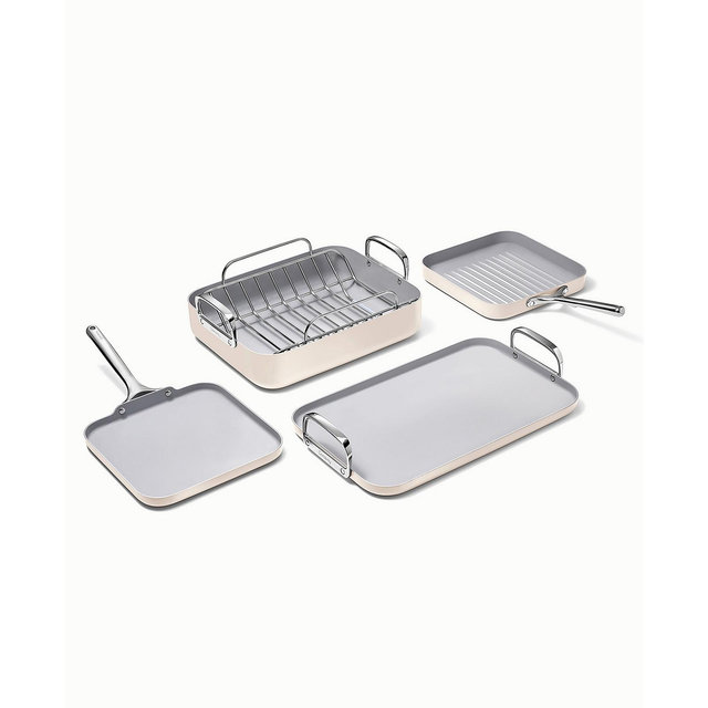 Caraway Non-Stick Ceramic-Coated 4 Piece Square Cookware Set