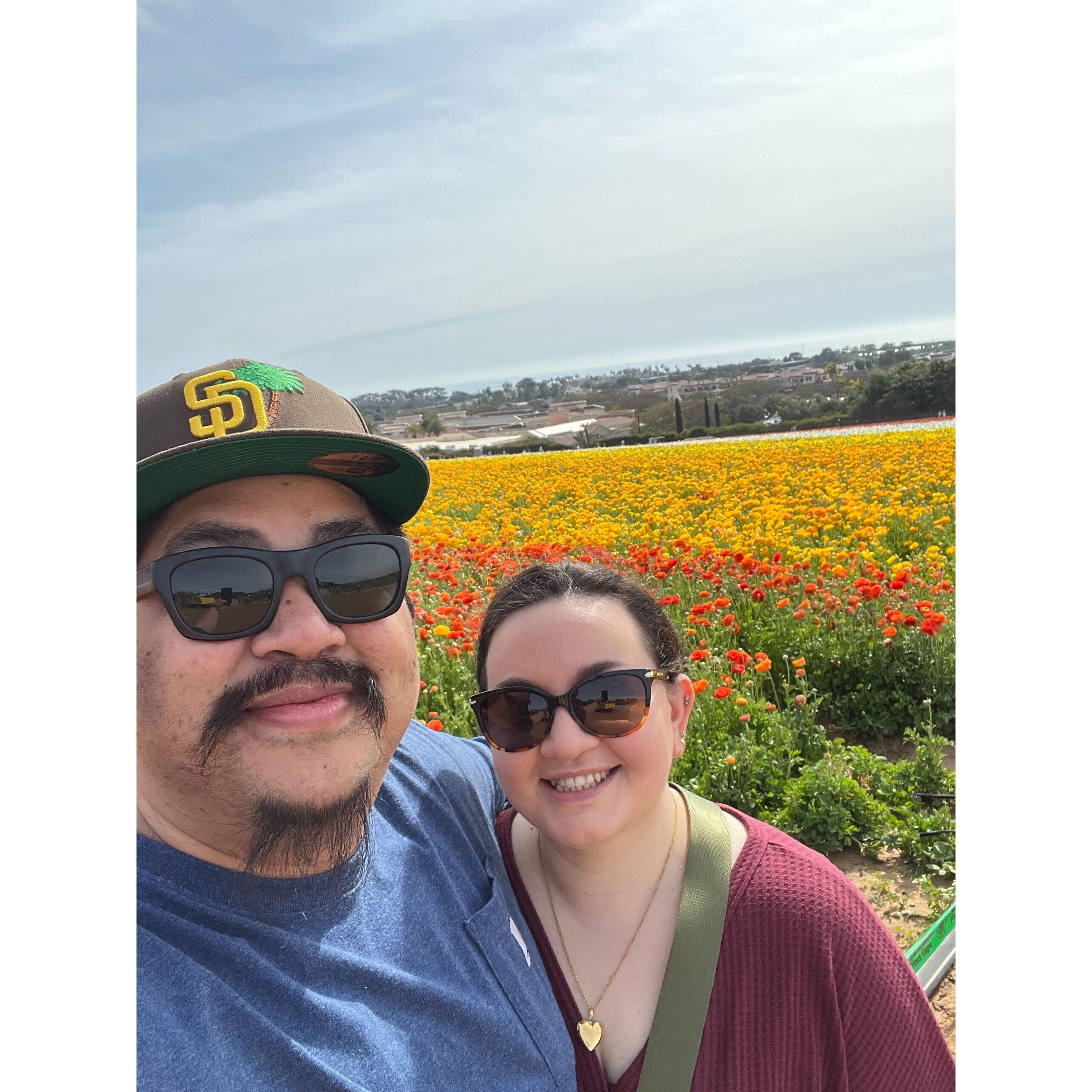 Vanessa's first visit to the Carlsbad flower fields - March 2023