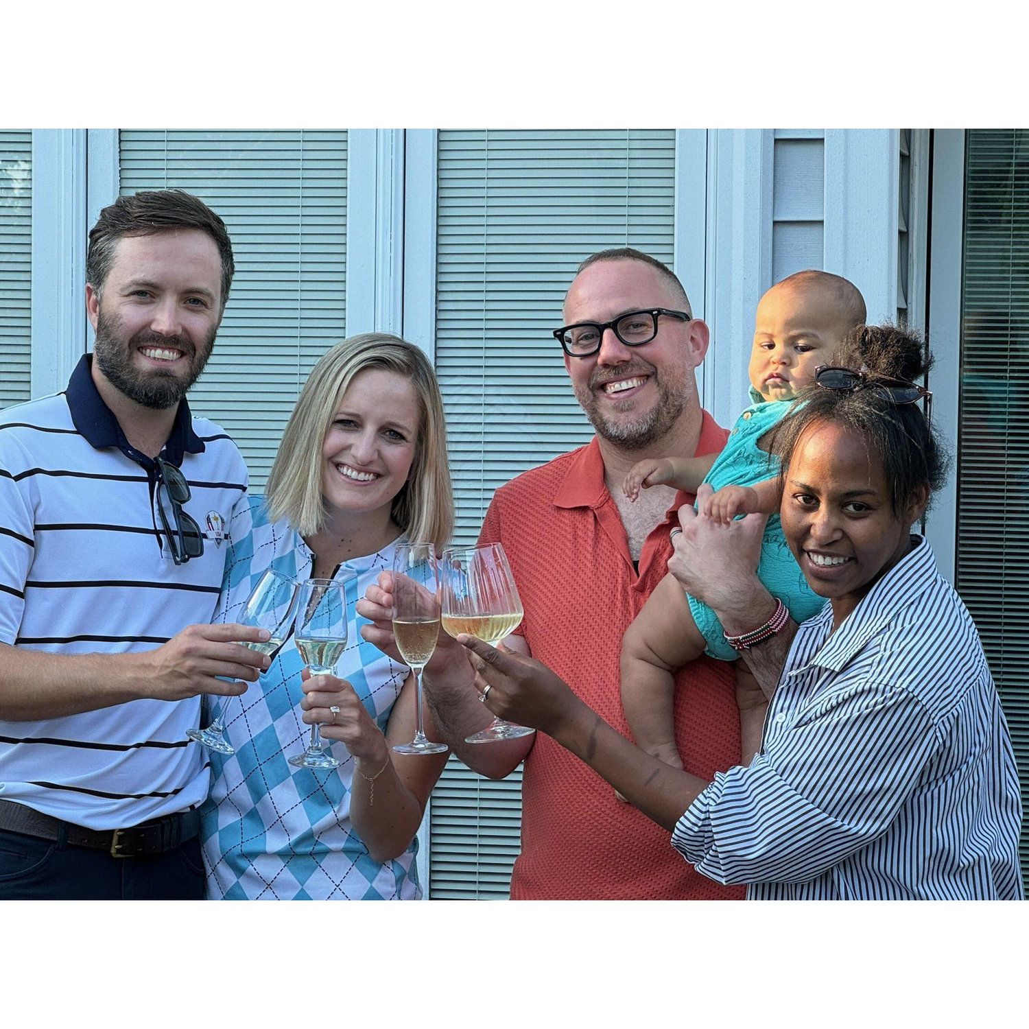 Celebrating with Neal's cousins, Ben and Rindi and baby Danny -August 2024