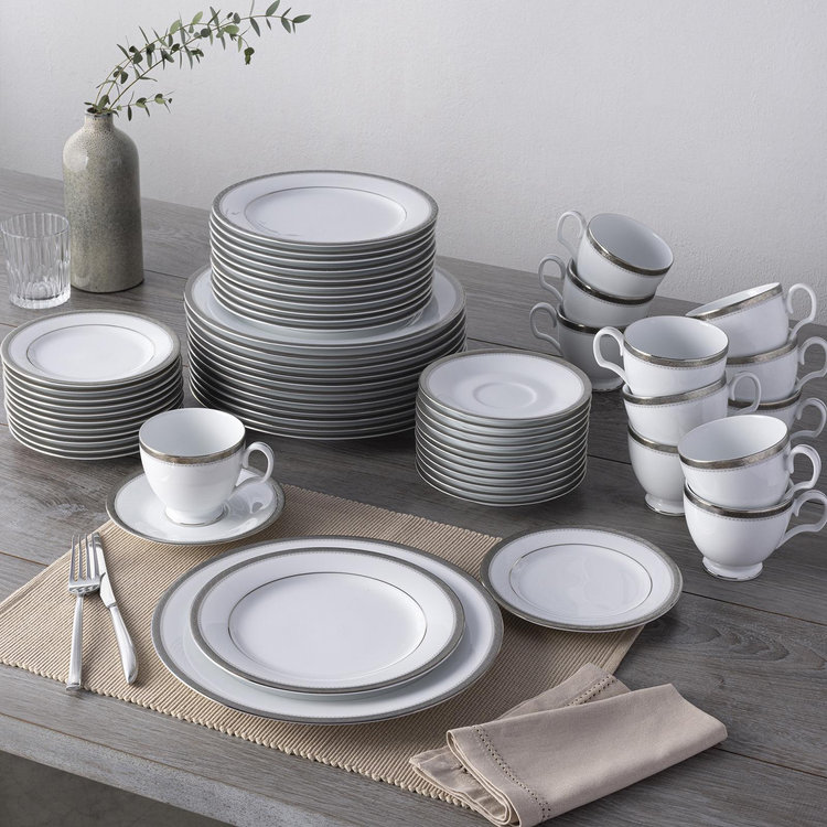 Noritake, Charlotta 60-Piece Value Set, Service for 12 | Zola