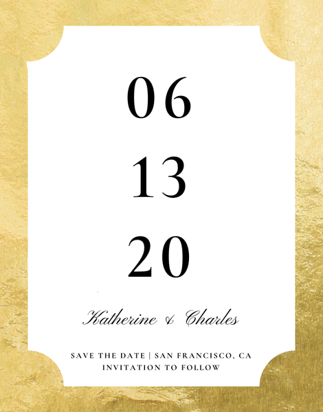 Blake Type Foil | Black | Zola Save The Dates
