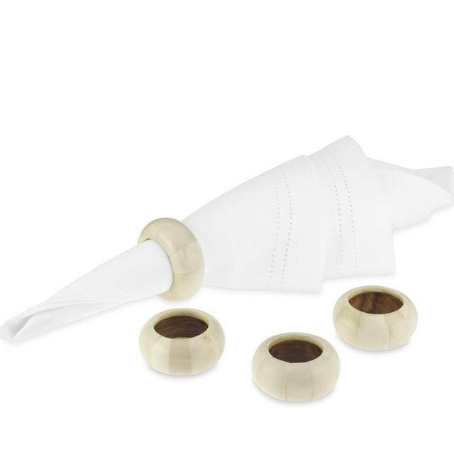 Bone Napkin Rings, Set of 4