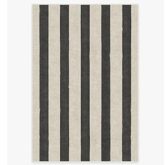 Sumi Sailor Stripe Black Rug | Ruggable