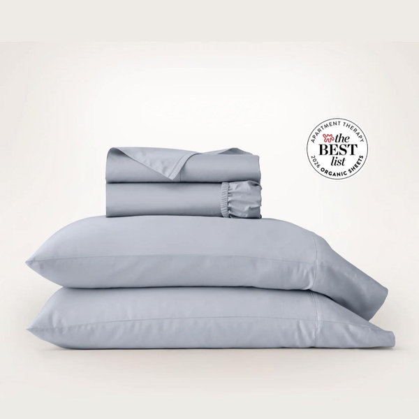 Percale Hemmed Sheet Set - Hydrangea- King with King Pillowcases