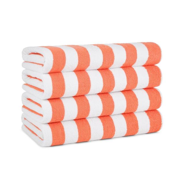 Arkwright Oversized California Beach Towels - Absorbent, Quick Drying, Ringspun Cotton Pool Towel, 30 x 70 in - Coral