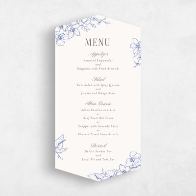 Blue Diamond Wedding Menu - Painaa