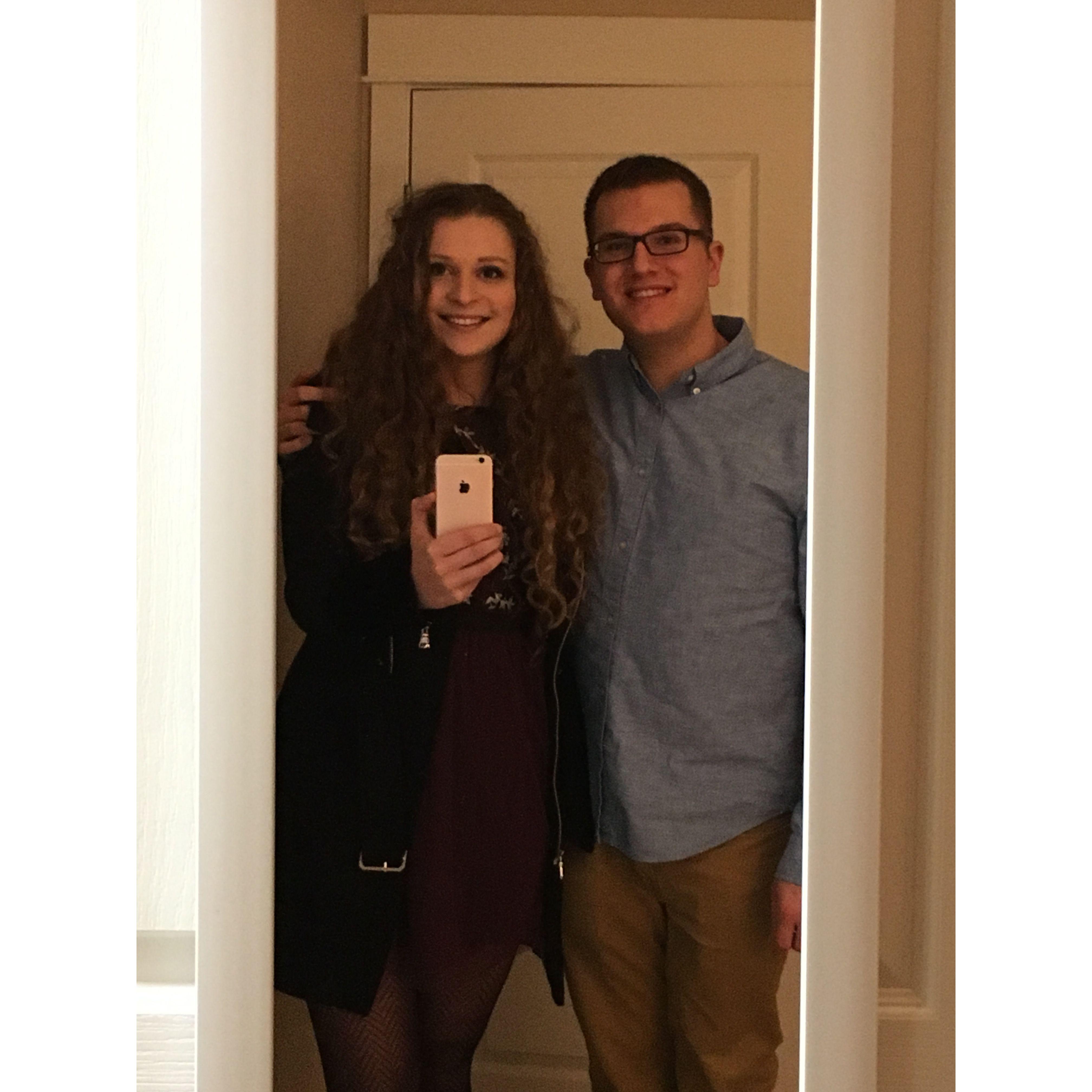 February 14th, 2017: Our first Valentine's Day together!