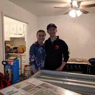 Moving into our very first apartment! It rained inside but it was still special