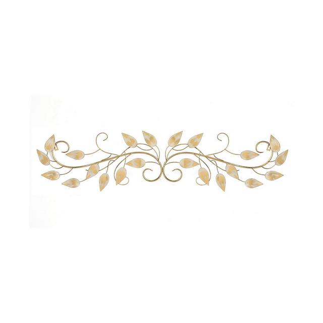 Stratton Home Decor Brushed Gold Over the Door Scroll Wall Decor