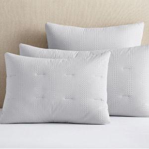 Pottery Barn Honeycomb Gray Mist Cotton Comforter Euro Sham