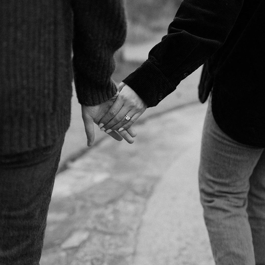 Black & white engagement photos is our vibe.