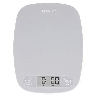 Digital Kitchen Scale / Food Scale - Ultra Slim, Multifunction, Easy to Clean, Large Display (grey)