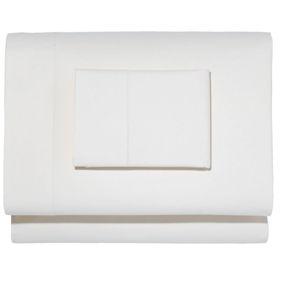 White 280-Thread-Count Pima Cotton Percale Sheet Set