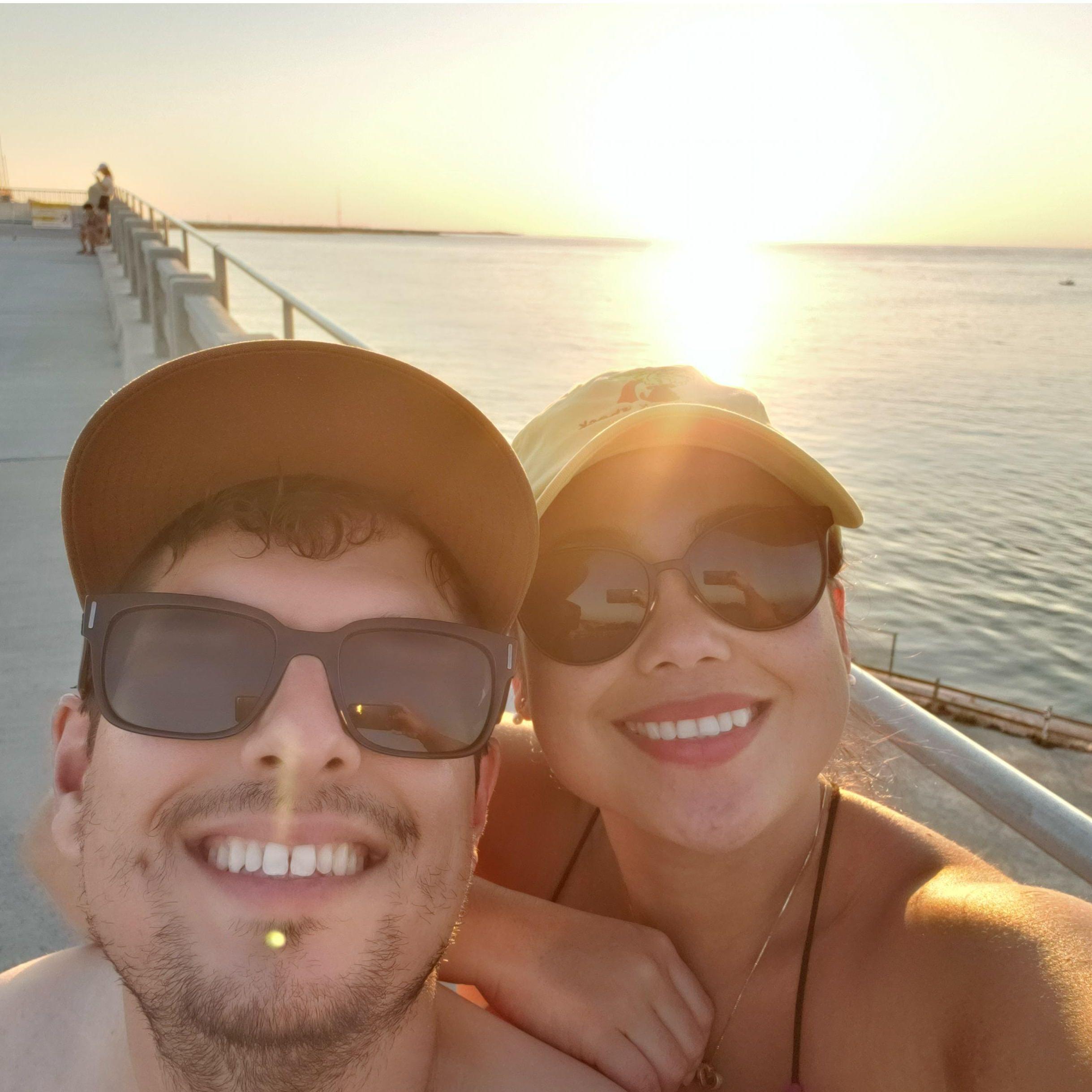 Us enjoying the sunset in The Keys, FL