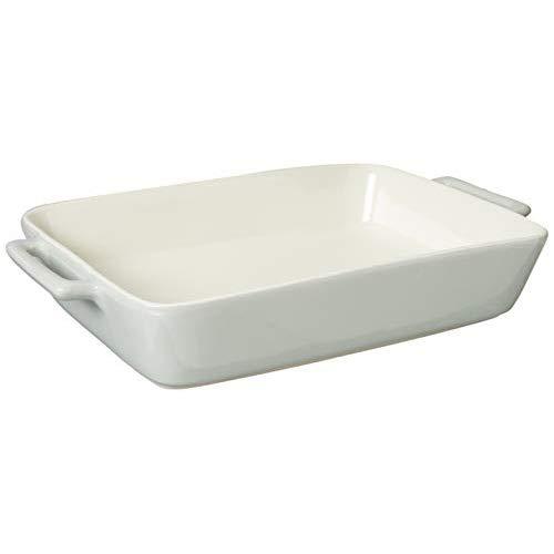 LE REGALO HW1224 Rectangular Stoneware Baking Dish, 13.5x8.25x2.5, White