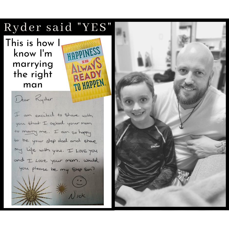 Nick asked Ryder to be his step son.  This was so special
