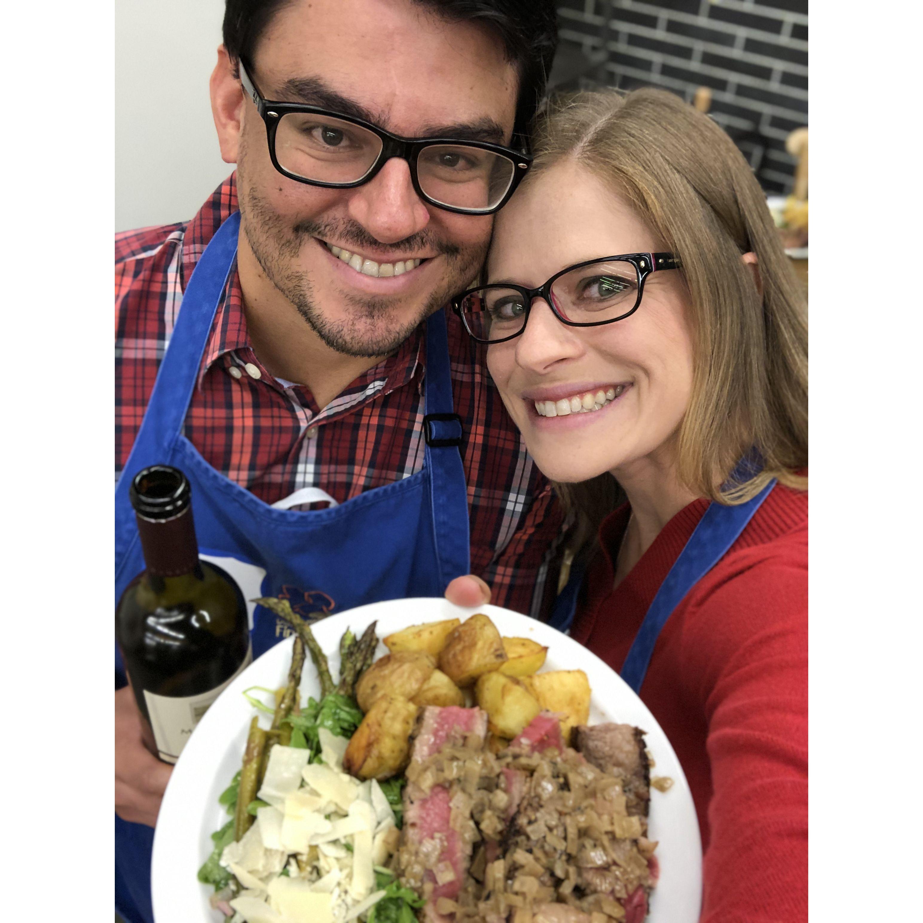 Valentine's cooking class 2020 - we still make the salad :)
