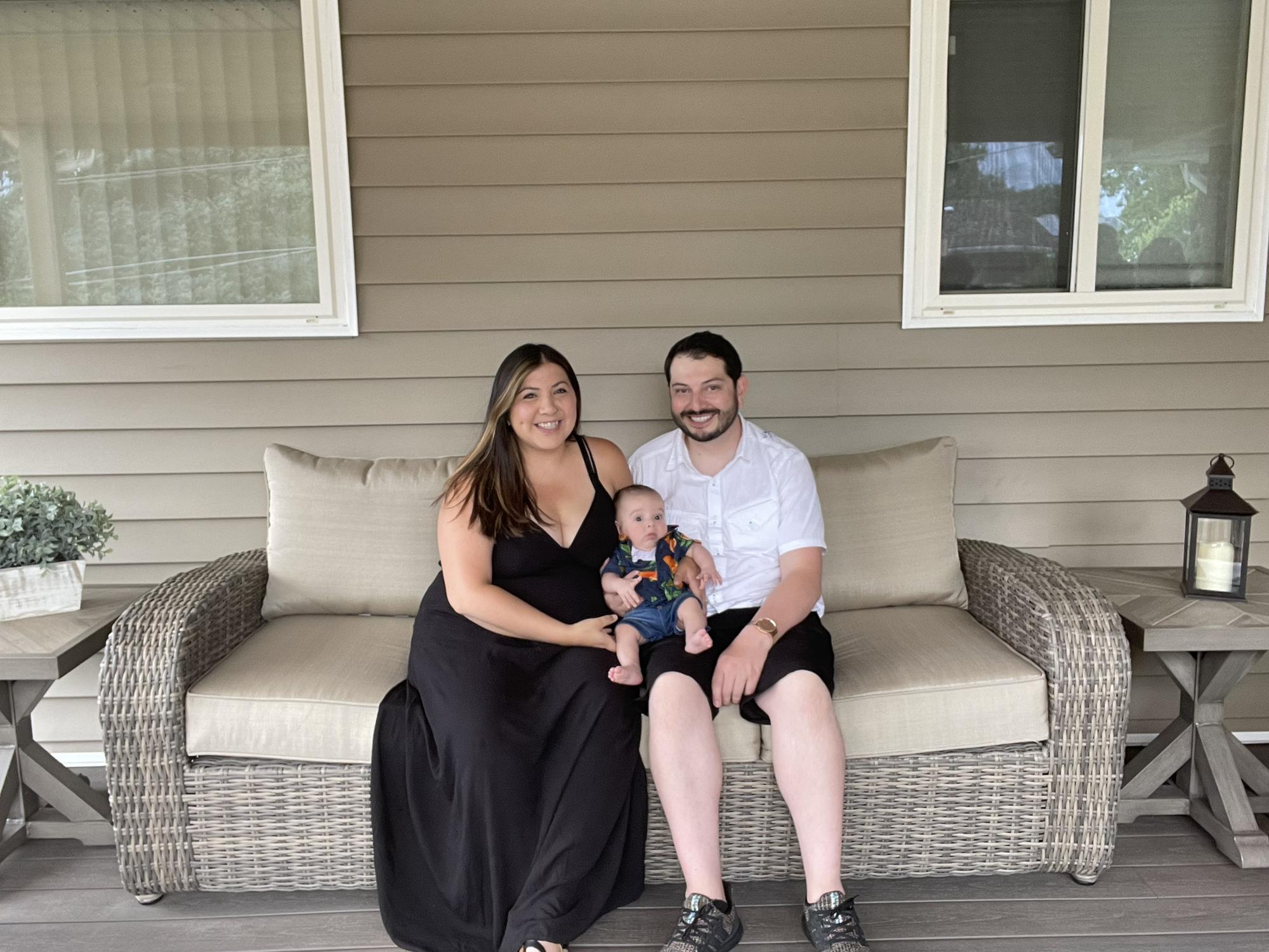 Family picture -Isaac 3 months old