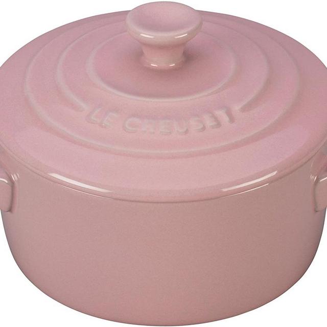 Le Creuset of America Stoneware Mini Round Cocotte, 8 oz, Hibiscus