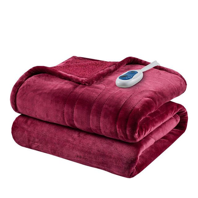 Beautyrest Heated Microlight to Berber Throw, 60" x 70"