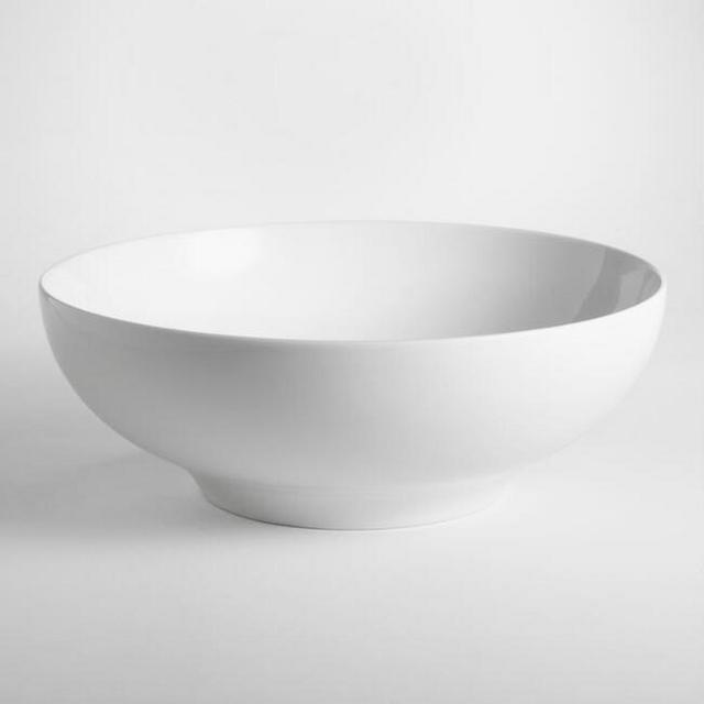 White Porcelain Spin Serving Bowl
