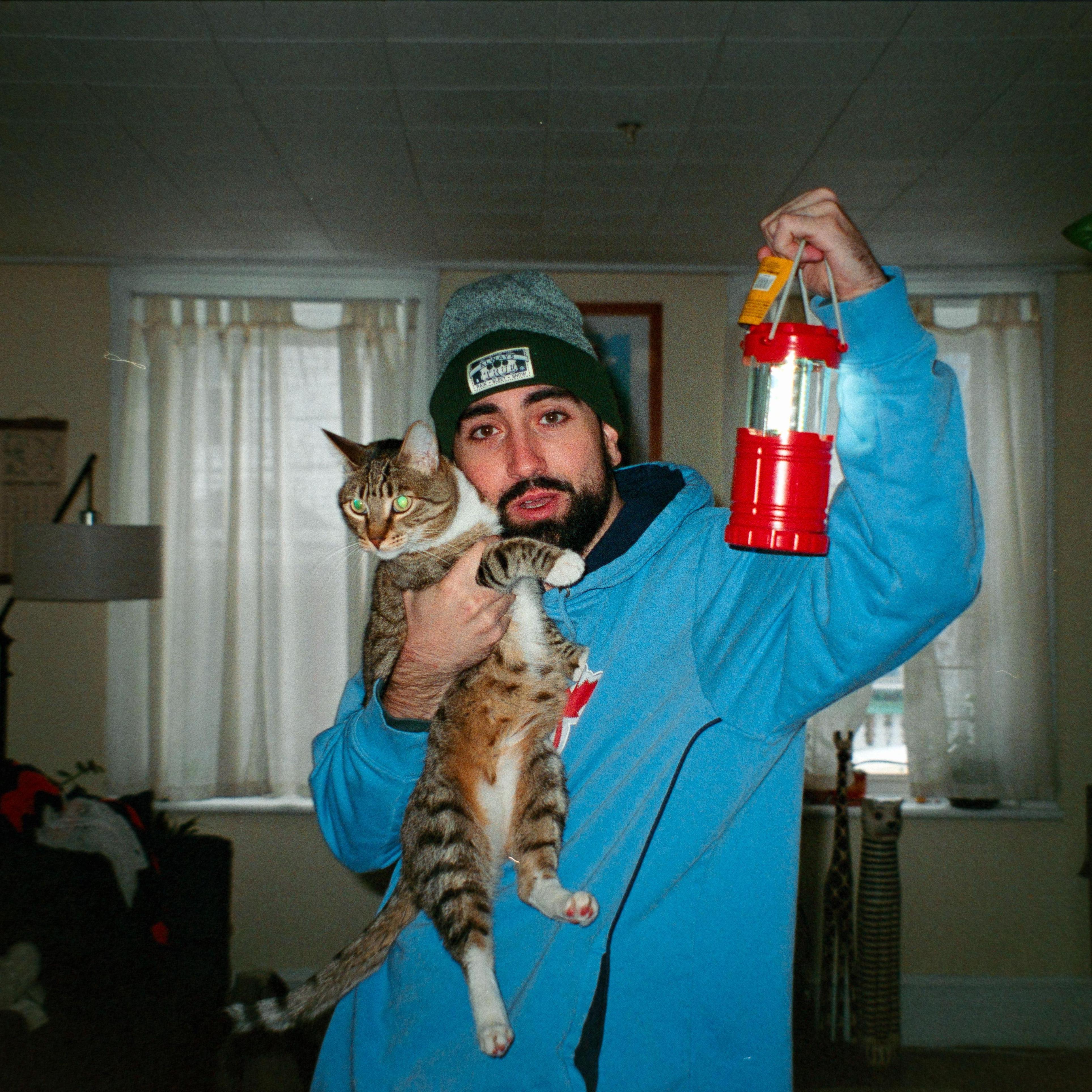 Tim and Cheeto weathering the ice storm that took out our power for 4 days. Kingston 2022!