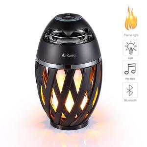 DIKAOU Led flame speaker, Torch atmosphere Bluetooth speakers&Outdoor Portable Stereo Speaker with HD Audio and Enhanced Bass,LED flickers warm yellow lights BT4.2 for iPhone/iPad/Android