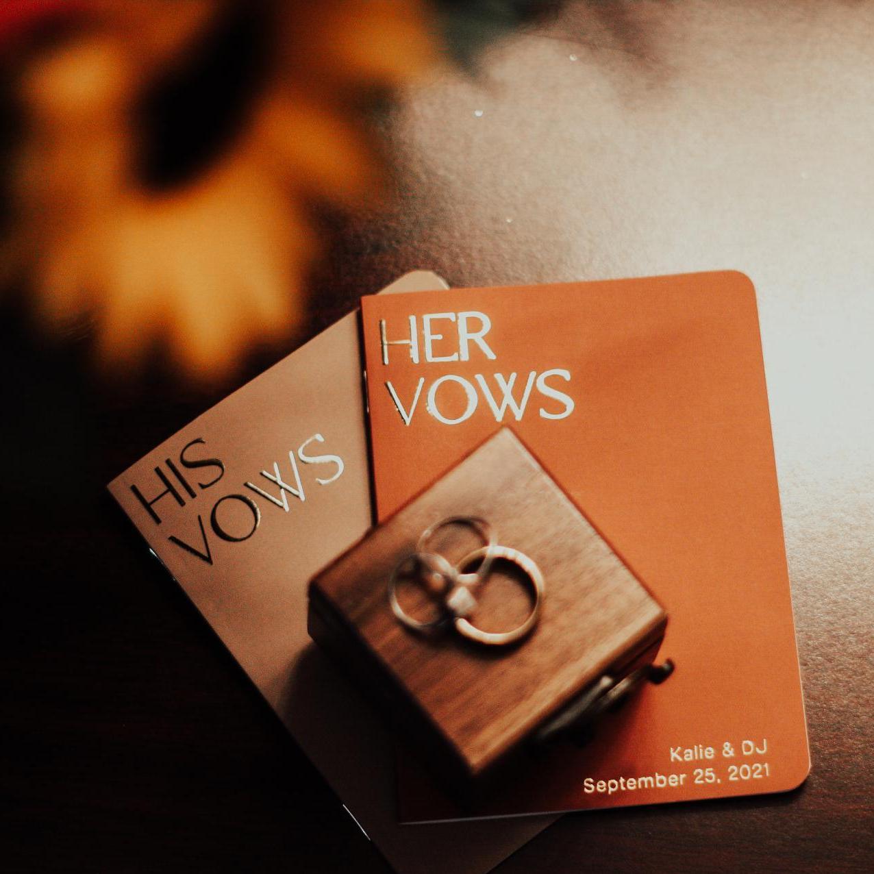 Customized vow books