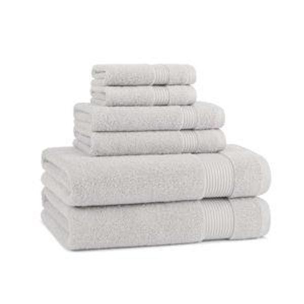 Host & Home 6pc Cotton Bath Towel Set Color: Titanium grey