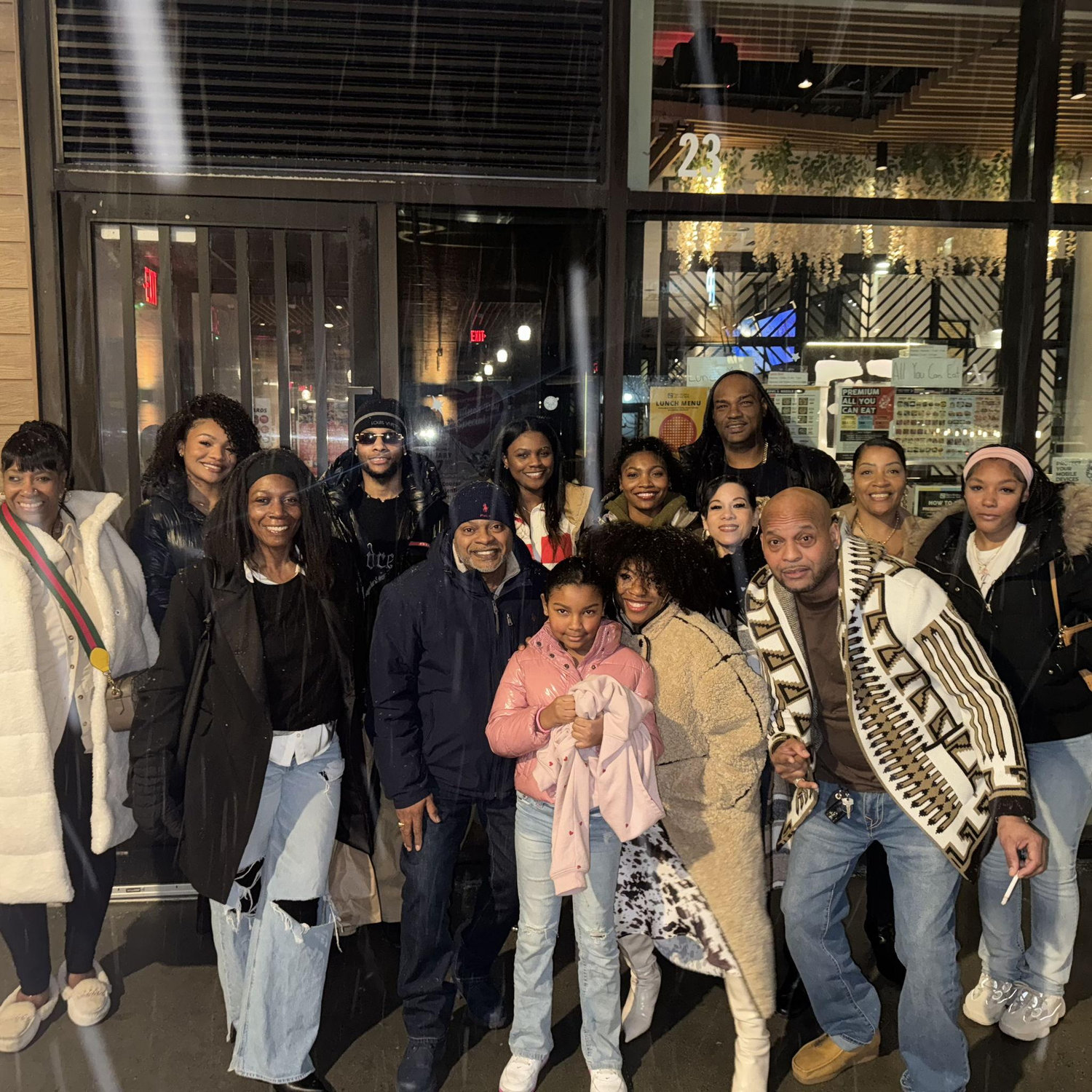 Dinner in Boston, and the first time our immediate families met