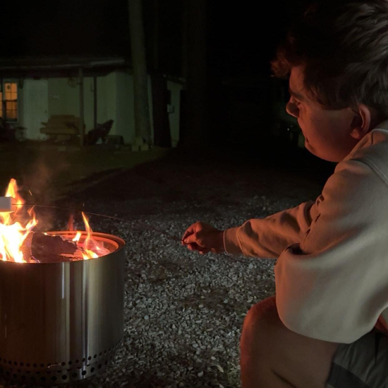 In the middle of Zeb telling a story to everyone around the campfire he looked at me and said "Don't get me wrong I love you and all but..." This is one of my favorite memories!