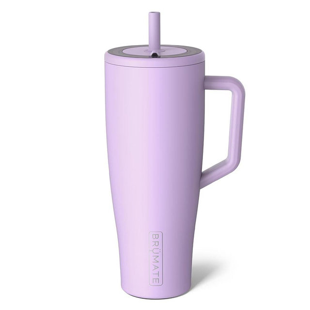 BrüMate Era 40 oz Tumbler with Handle and Straw | 100% Leakproof Insulated Tumbler with Lid and Straw | Made of Stainless Steel | Cup Holder Friendly Base | 40oz (Lavender)
