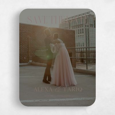 Taupe, Brown Wedding Save the Date - Cleveland Photo