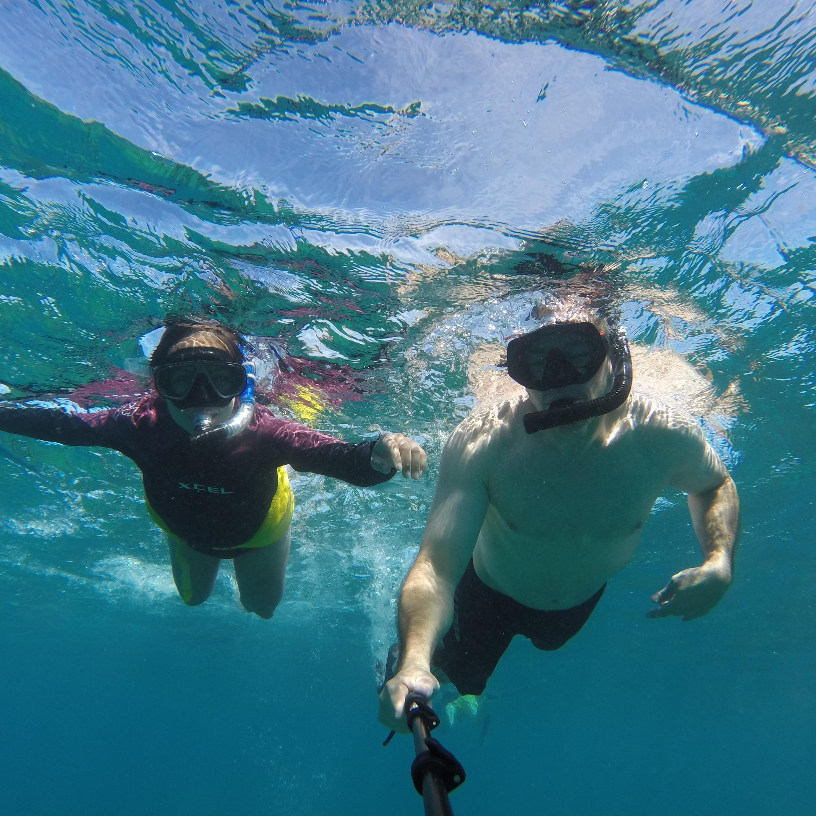 Snorkling in Molokai Island in Hawaii