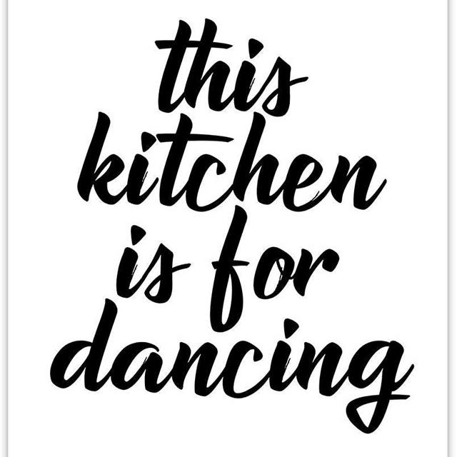 This Kitchen is For Dancing - 11x14 Unframed Typography Art Print Poster - Great Kitchen Decor Under $15