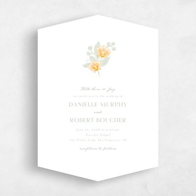 Green Diamond Wedding Invitation - Orchidea Bloom