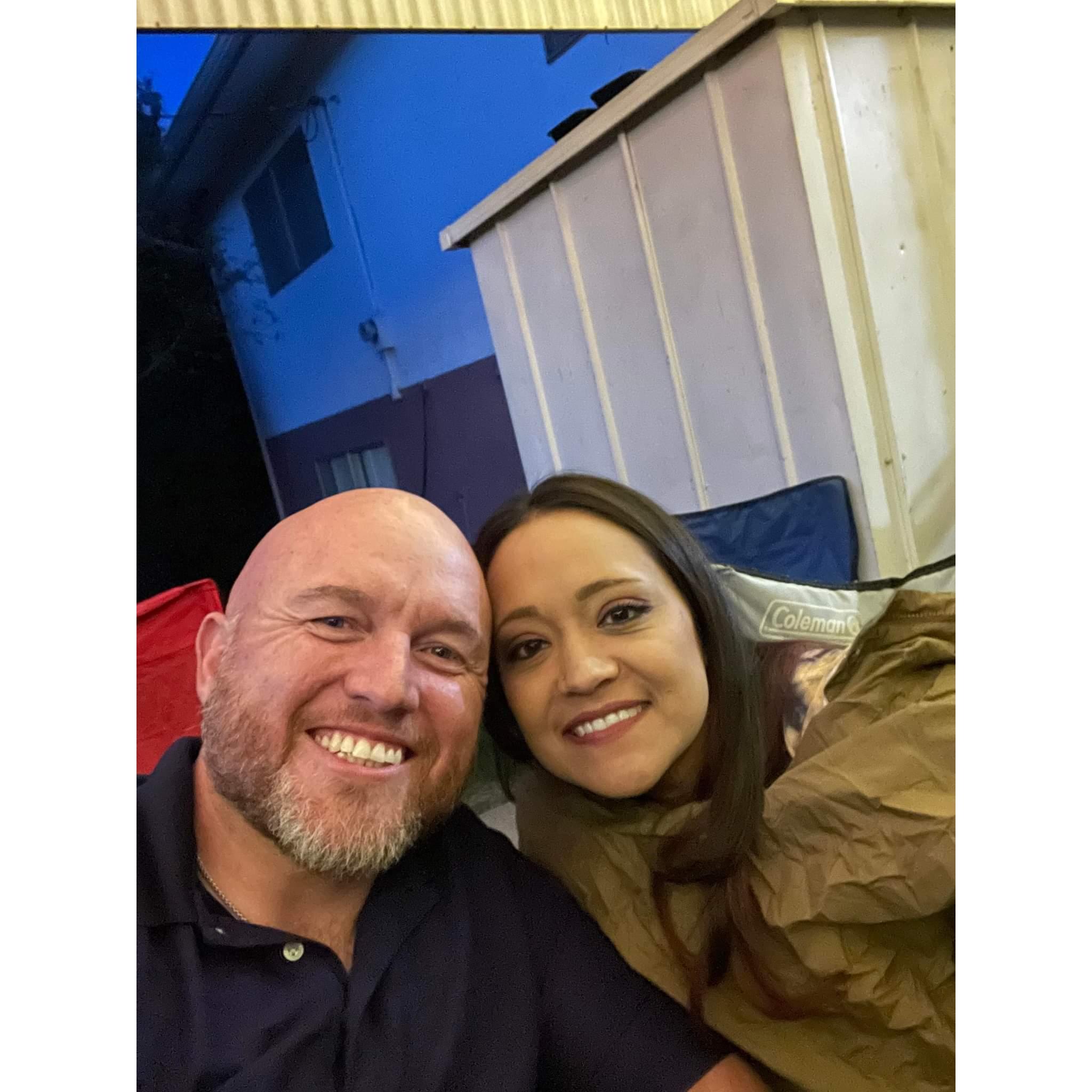 Hanging out with friends.