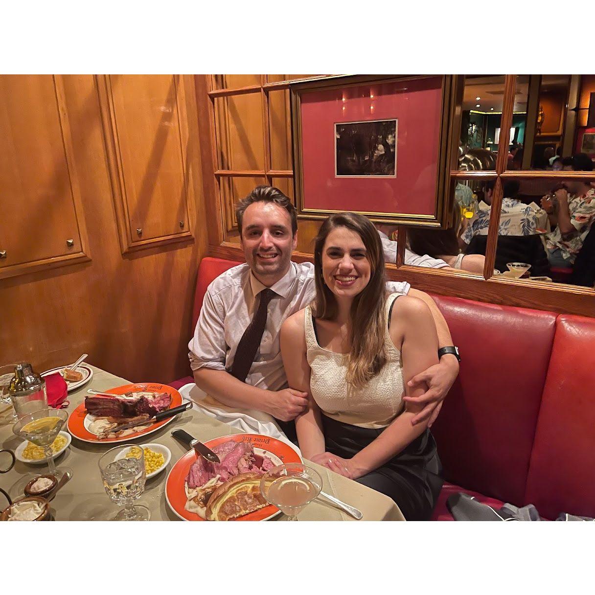 Our favorite restaurant: The House of Prime Rib in San Francisco!
