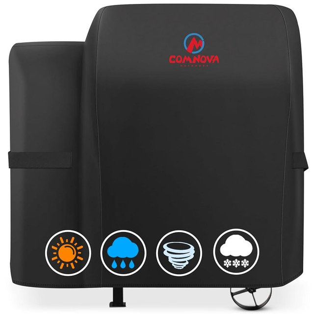 Comnova Grill Cover for Pit Boss 700FB - 600D Wood Pellet Smoker Cover for Pitboss Waterproof & Heavy Duty, Premium Pellet BBQ Cover for Pit Boss 400FB, 700FB, Lexington 500, Pro 600 and Z Grill 550B