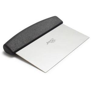 Ateco - Stainless Steel Bench Dough Scraper with Black Handle