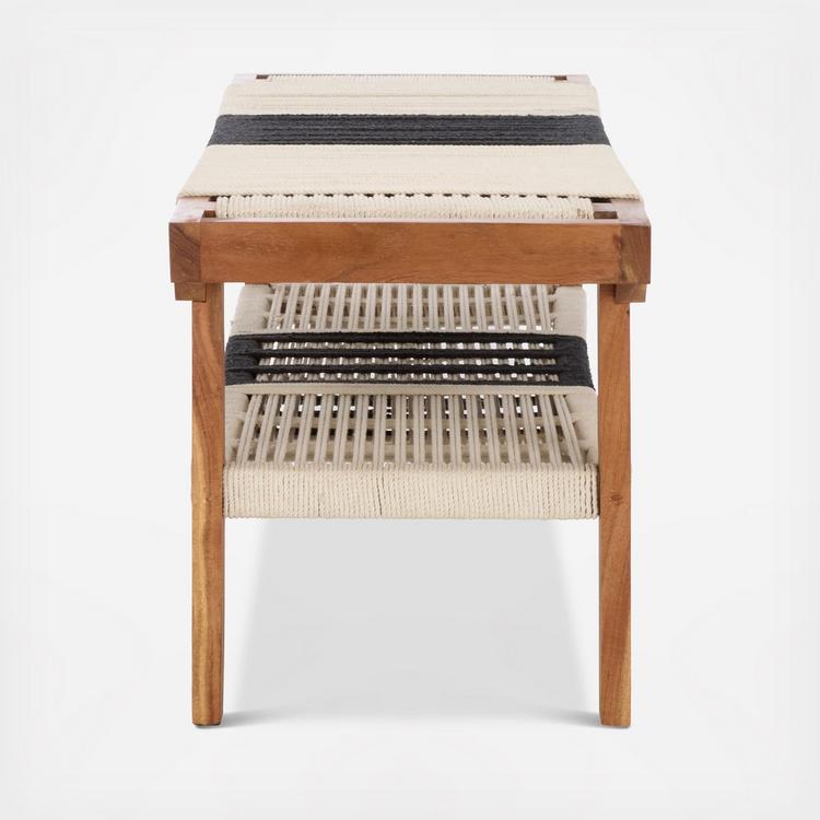 Safavieh, Munich Bench with Shelf | Zola